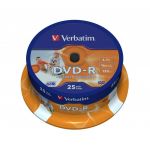 Verbatim DVD-R 4.7GB 16x Wide Printable Cake 25 - 43538
