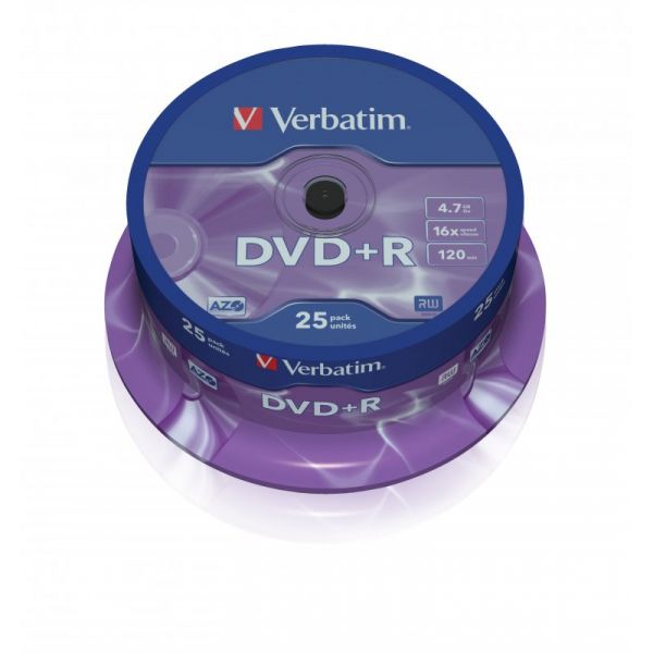 Verbatim 4 7gb Dvd R 16x Matt Silver Surface Pack De 25 43500 Kuantokusta
