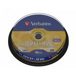 Verbatim 4.7GB DVD+RW 4x Matt Silver Surface Cake 10 - 43488