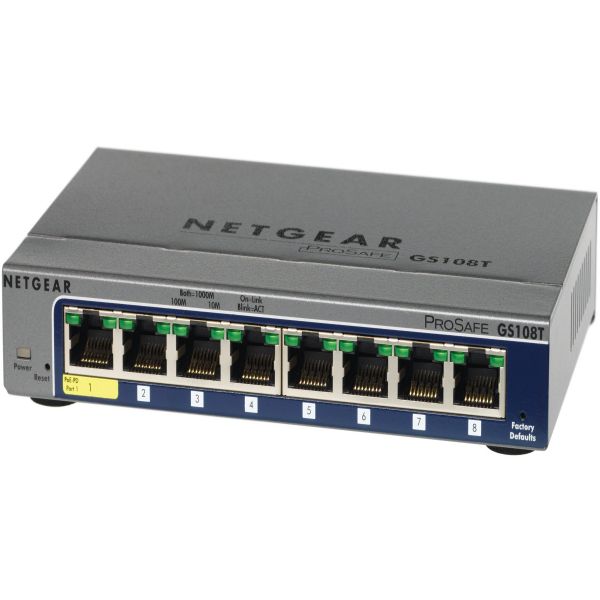Netgear GS108T-200GES Switch 8 Portas - Compara preços