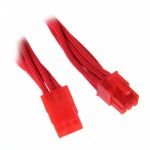 BitFenix 6 Pin PCIe 45cm sleeved red/red - BFA-MSC-6PEG45RR-RP