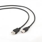 Gembird Cabo Extensão 1,8m Black USB 2.0 - CCP-USB2-AMAF-6