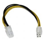 ATX12V 4 Pin P4 CPU Power Extension Cable - M/F (8")