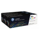 HP 305A Tricolor CF370AM - Pack 3x
