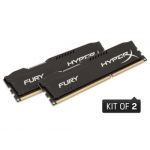 Memória RAM Kingston 8GB HyperX Fury Black (2x 4GB) DDR3 1600Mhz PC3-12800 CL10 - HX316C10FBK2/8