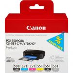 Tinteiro Canon PGI-550 / CLI-551 PGBK/C/M/Y/BK/GY Multi Pack