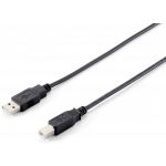 EQUIP USB 2.0 CABLE A-B M/M 1,0m BLACK - 128863