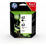 Tinteiro HP 62 Preto/Tricolor N9J71AE - Combo 2Pack