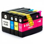 Pack 4 Tinteiro Compativel HP 932XL+3x933XL