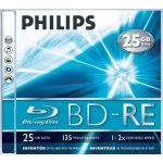 Philips BD RE Blu-Ray Regravavel 25GB 2X Jewell Pack 5 - BE2S2J05C