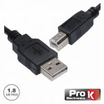Prok Electronics Cabo USB 2.0 Tipo-a Macho / USB Tipo-b Macho 1.8M