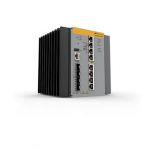 Allied Telesis Managed Industrial L3 switch with 8x 10/100/1000T (Hi-PoE Support), 4x 100/1000X SFP, Industrial Switch, DC PSU - AT-IE300-12GP-80