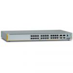 Allied Telesis L2+ managed switch, 24 x 10/100/1000Mbps POE+ ports, 4 x SFP uplink slots, 1 Fixed AC power supply - AT-x230-28GP-50