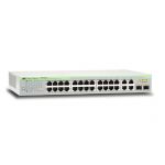 Allied Telesis 24 Port Fast Ethernet WebSmart Switch with 4 uplink ports (2 x 10/100/1000T and 2 x SFP-10/100/1000T Combo ports) - AT-FS750/28-50