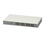 Allied Telesis 24 port 10/100/1000TX PoE+ plus 4 x 100/1000 SFP, WebSmart Switch, 185W PoE budget, EU Power Cord - AT-GS950/28PS-50