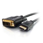 C2G Cabo de vídeo - link simples - HDMI / DVI - 30 AWG - HDMI de 19 pinos (M) - DVI-D (M) - 1 m - proteçao dupla - preto