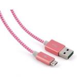Bluestork Cable Trendy USB a Micro USB Reversible Pink - TRENDY-MU-W