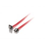 Equip SATA internal flat cable 0,3m with metal latch and angled plug - 111809