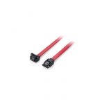 Equip Flat cable SATA 6GBPS, 1,0M W. metal latch, with 1 x angled plug - 111903