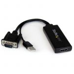 Startech Adaptador VGA para HDMI com Audio e Alimentação USB - VGA2HDU