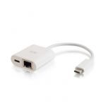 C2G Adaptador USB-C Ethernet W/Power White - 82407