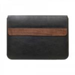 Woodacessories EcoPouch 13'' (walnut/black leather ) - 4260382633142