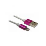 Metronic Cabo USB 2.0 para iPhone/iPad 5 Rosa 1mt - 471042