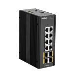 D-Link Switch L2 Managed Industrial Din-rail 10x100/1000 (8xPOE 240W) + 4xSFP - DIS-300G-14PSW