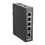 D-Link Switch Industrial 5 Port Unmanaged With 5x10/100 Baset(x) Ports - DIS-100E-5W
