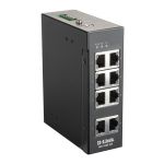 D-Link Switch Industrial 8 Port Unmanaged Switch With 8 X 10/100 Baset(x) Ports - DIS-100E-8W