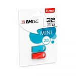 Emtec 32GB D250 Pack 2 Usb 2.0 - ECMMD32GD252P2