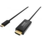 VISION 2m Black USB-C to HDMI Cable - TC 2MUSBCHDMI/BL