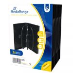 MediaRange Pack 3 Capa DVD para 8 discos, 27mm, Preta - BOX35-8