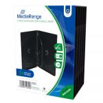 MediaRange Pack 5 Capa DVD para 4 discos, 14mm, Preta - BOX35-4