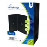 MediaRange Pack 5 Capa DVD para 2 disco, 14mm, Preta - BOX30-2