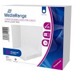 Mediarange Cd Jewelcase para 2 Discos, 10.4mm, Transparent Tray, Pack 5 - BOX31-T-2