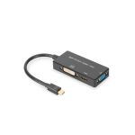 Digitus Adaptador Mini Displayport para HDMI/DVI-D/VGA Black