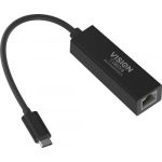 Adaptador de Rede Vision USB-C 3.1 / Ethernet Black - TC-USBCETH/BL
