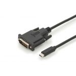Digitus Cabo USB-C para DVI Macho/Macho 2m Black - AK-300332-020-S