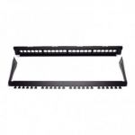 WP Rack Professional Modular Blank Patch Panel With Cable Management 24 Ports, UTP, Black - WPC-PAN-BUP24