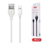 XO Cabo USB-A 2.0 Macho / USB-C 2.1A 1M Branco - NB103-USBC/WH