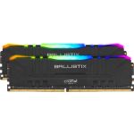 Memória RAM Crucial Ballistix 16GB DDR4 2x8GB 3200 CL16 Preto RGB - BL2K8G32C16U4BL