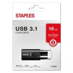 Staples 16GB USB 3.1 Black - 147884