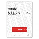 Simply 16GB USB 2.0 Vermelho - 168827