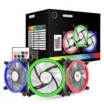 Eurotech Fan Rainbow KIT RGB 3x Fan 120mm + 2 LED Strip 15 LED 5050 RGB 30cm Magnetico 4P