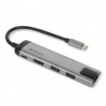Verbatim Usb-c Adaptador USB 3.1 Gen 1 USB 3.0 + 2 Hdmi RJ45 - 49141