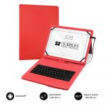 Subblim Keytab Pro USB Capa com Teclado 10.1" Universal Red (Espanhol) - SUB-KT1-USB002