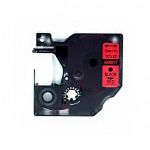 Fita Dymo D1 45017 12mm x 7 metros Preto/Vermelho S0720570 Compatível