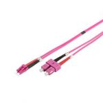 Digitus FO patch cord, duplex, LC to SC MM OM4 50/125 u, 3 m Length 3m - DK-2532-03-4