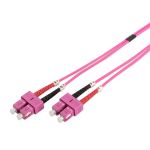 Digitus FO patch cord, duplex, SC to SC MM OM4 50/125 u, 1 m Length 1m - DK-2522-01-4